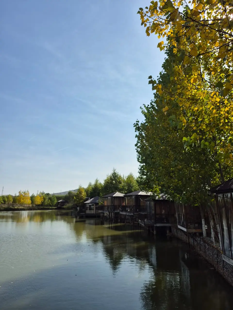 Cabins over the lake